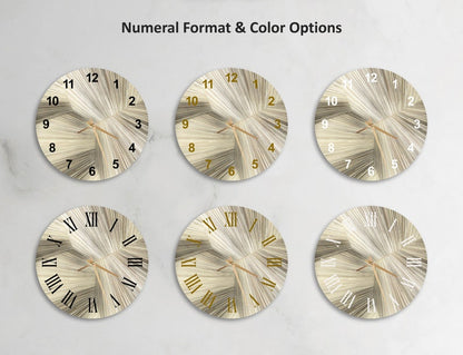 Quartz doré silencieux sur verre trempé avec horloge murale minimaliste